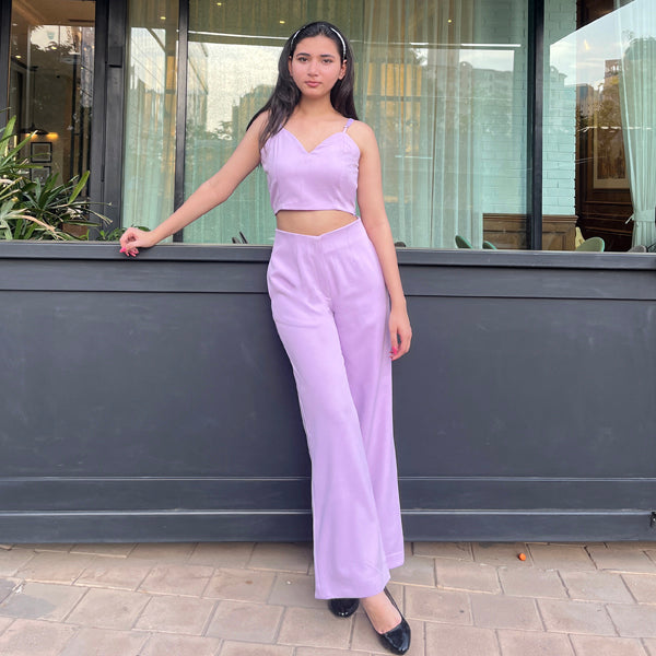 Lavender Top with Trousers
