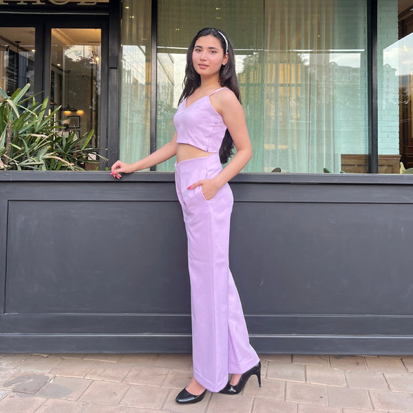 Lavender Top with Trousers