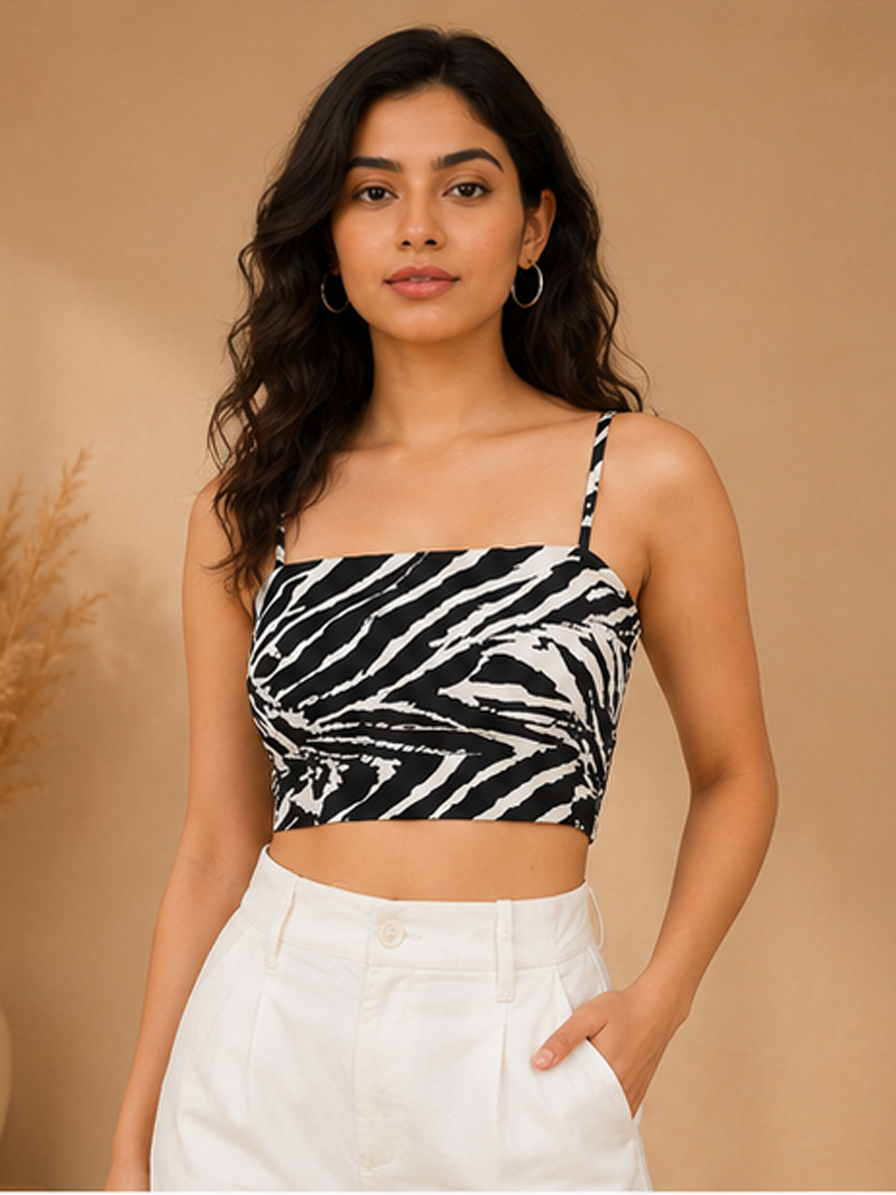Zebra print cami top