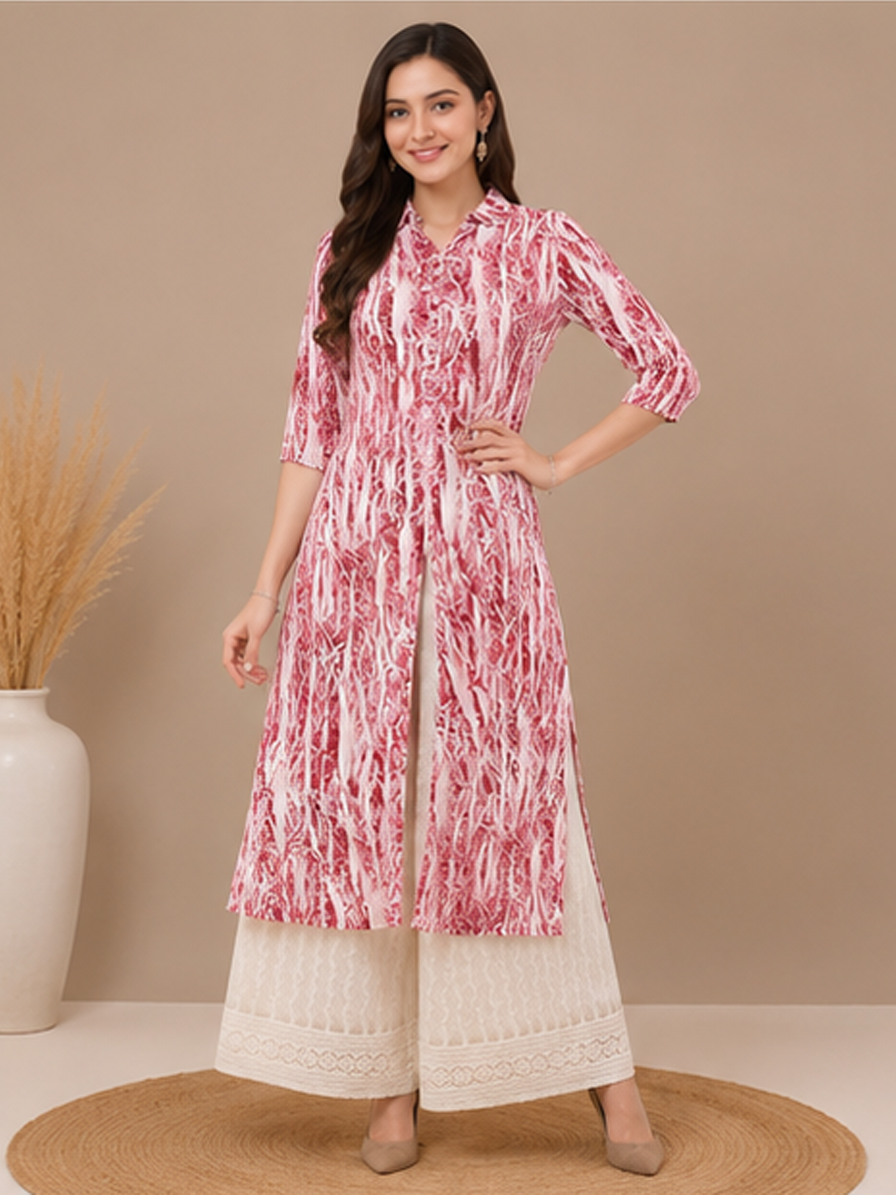 Tie-Dye Straight Kurti