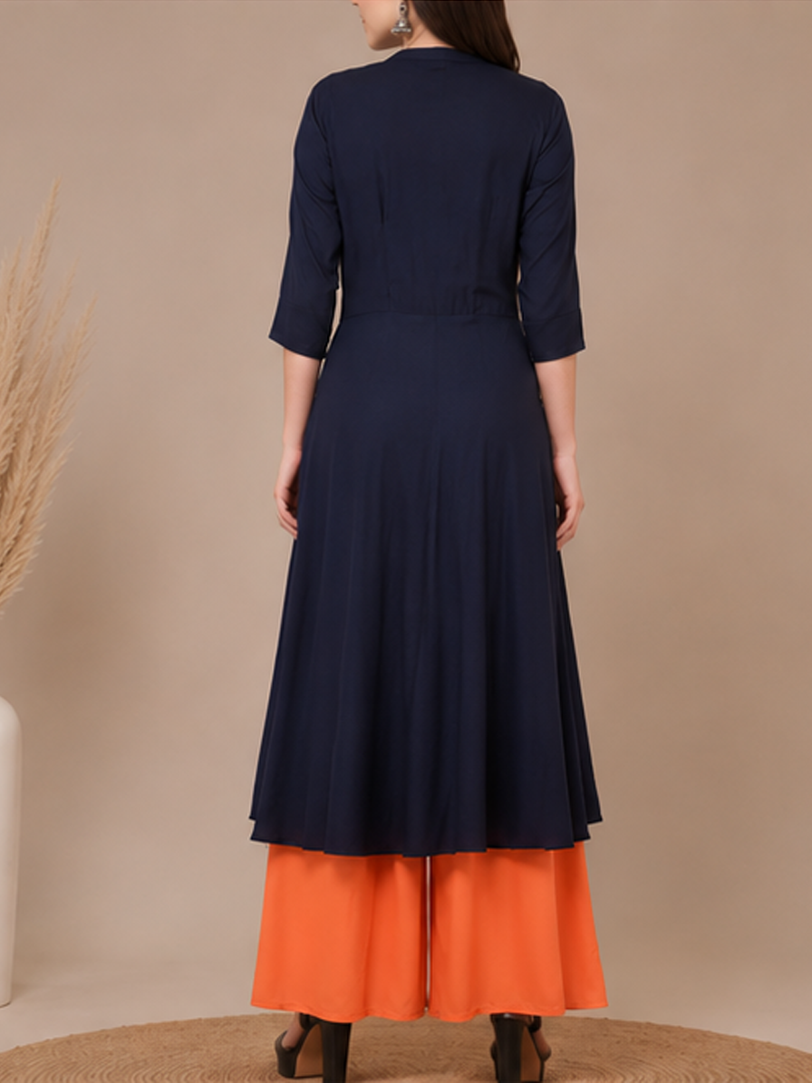 Navy Blue Anarkali Kurti