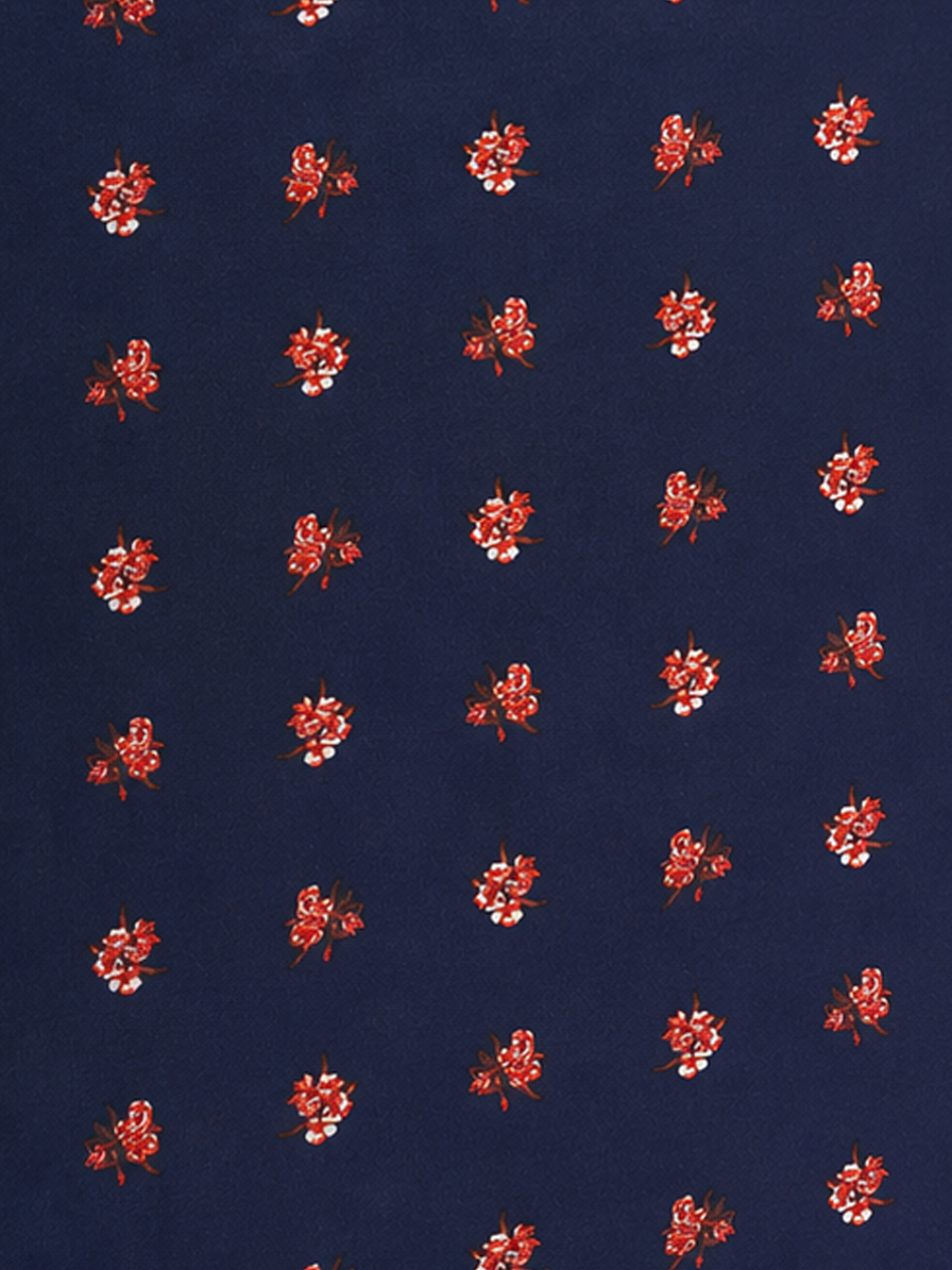 Blue Floral Georgette Fabric