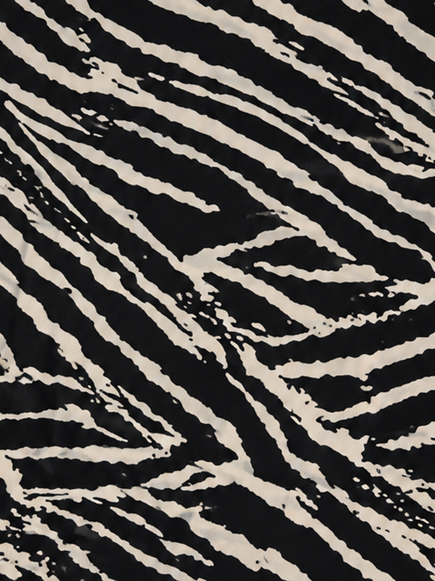 Zebra Print Crepe Fabric