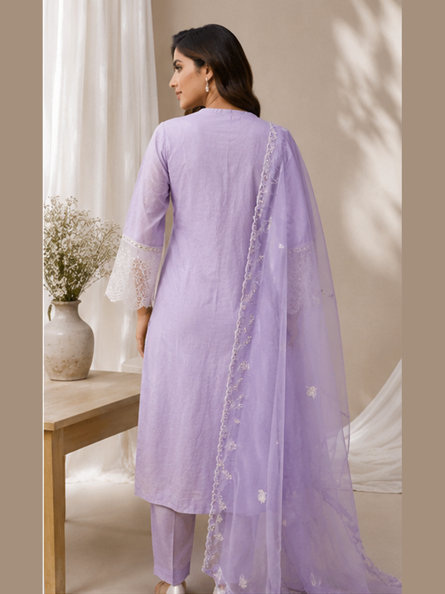 Lavender Woven Suit Set