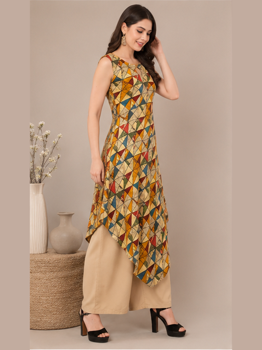 Geometric Asymmetrical Kurti