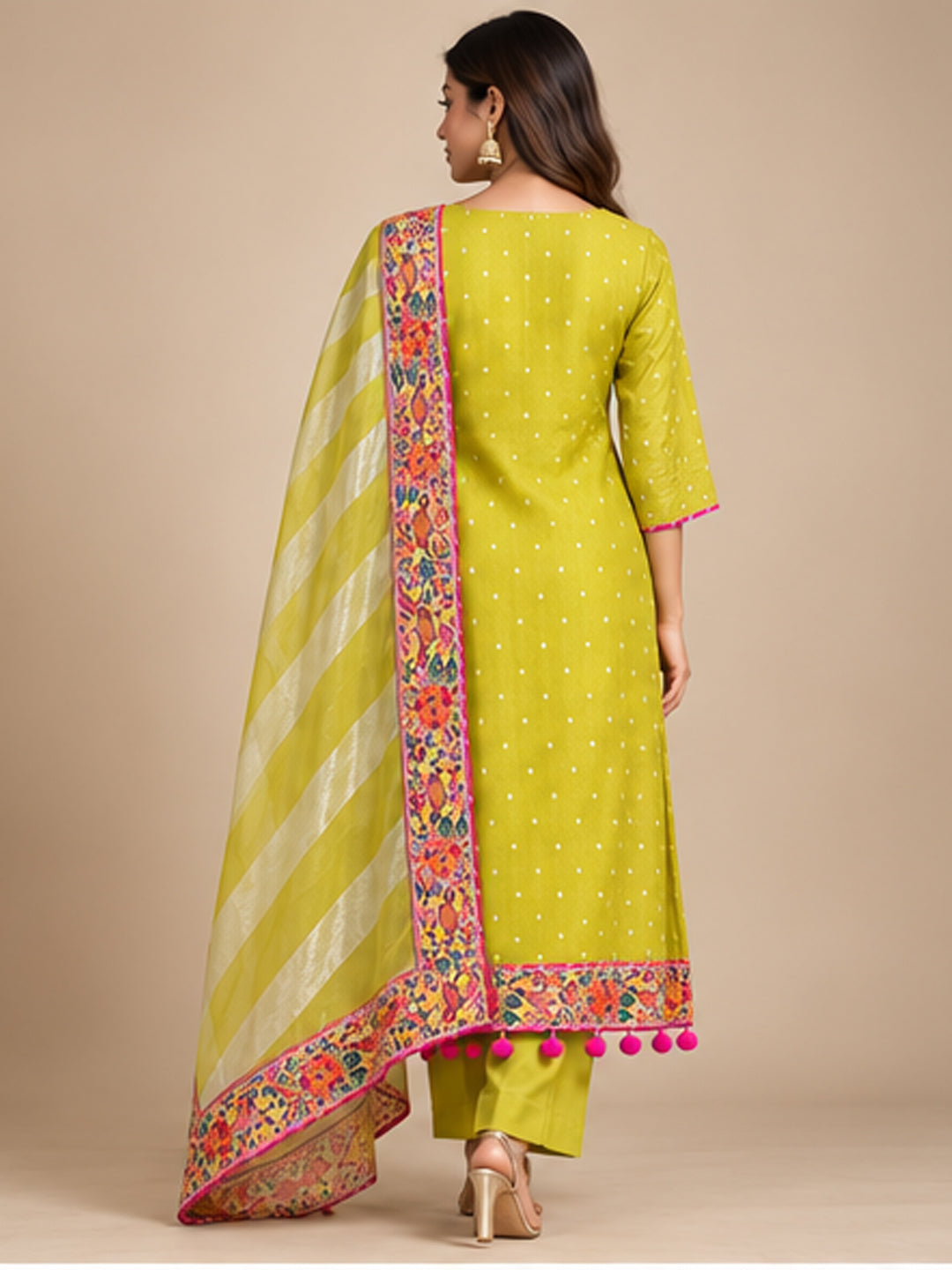Yellow Tissue Suit Set