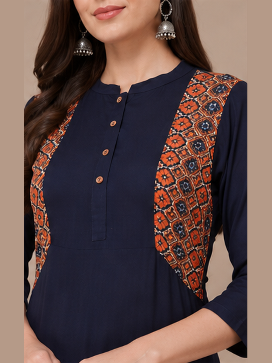 Navy Blue Anarkali Kurti