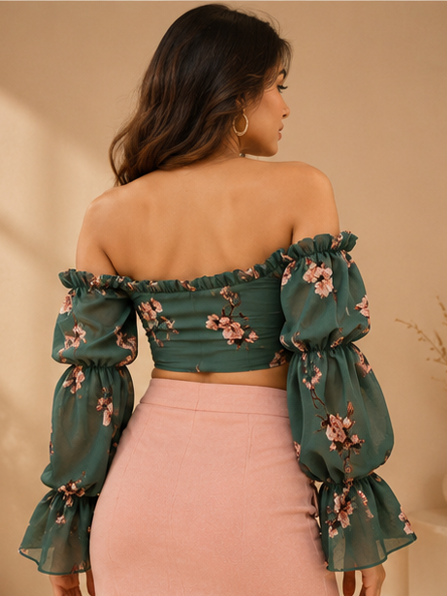 Off-Shoulder Crop Top