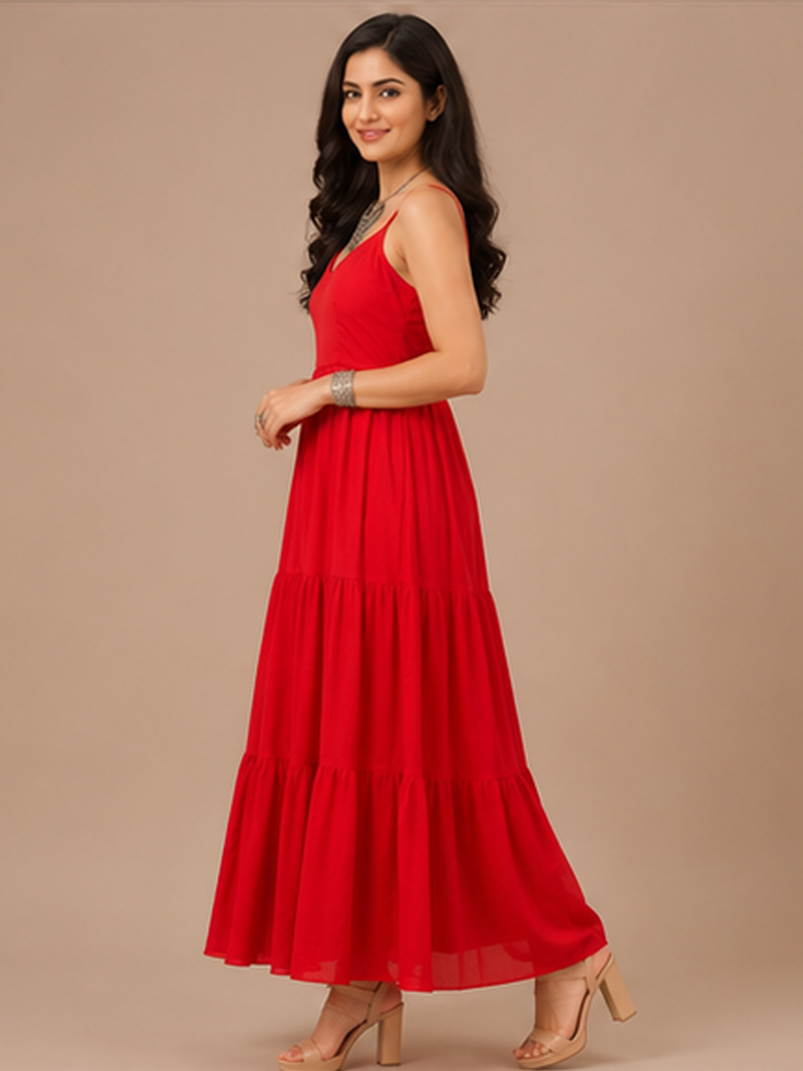 Chiffon Tiered Dress