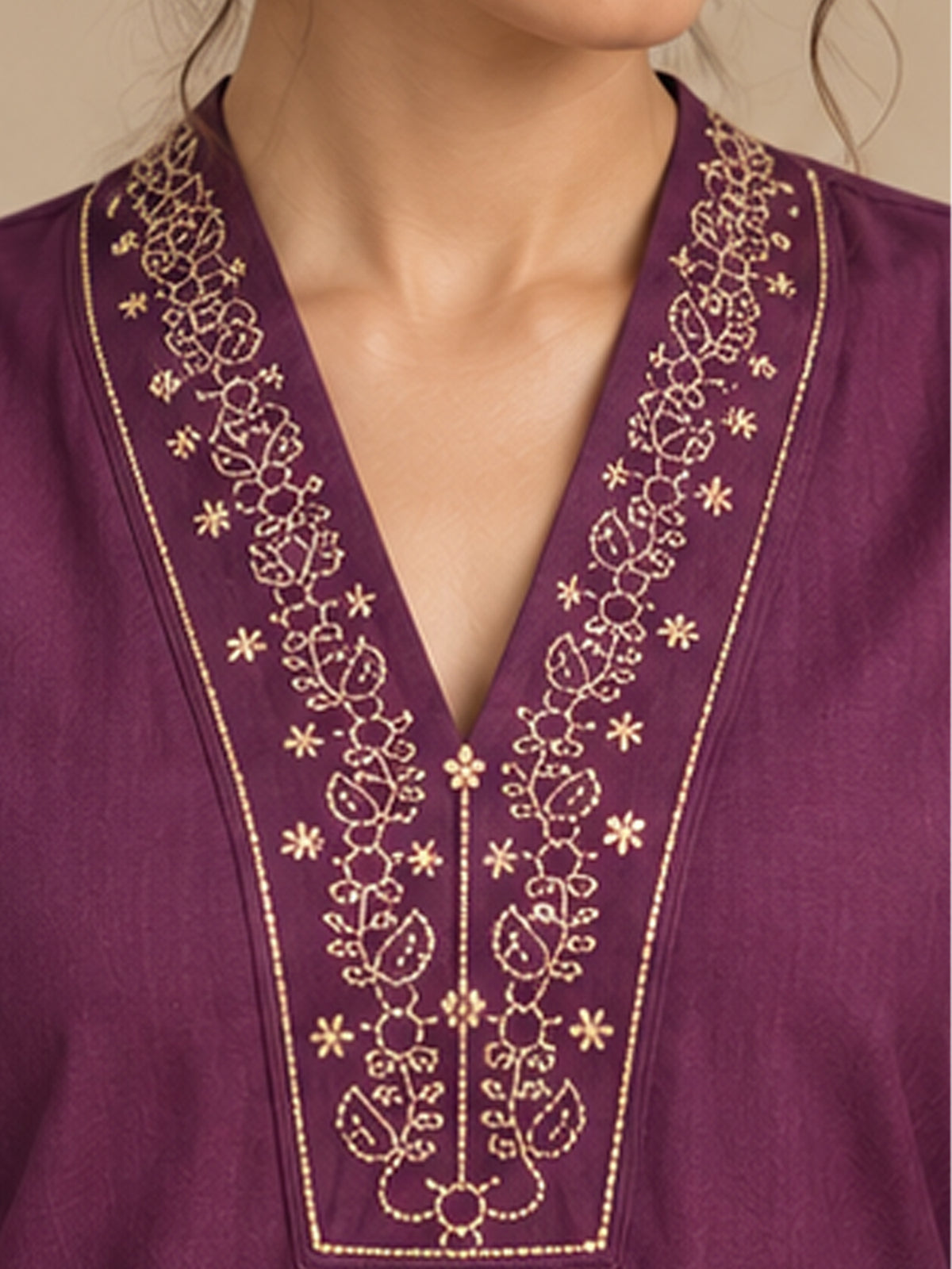 Purple Silk Farshi Salwar Set