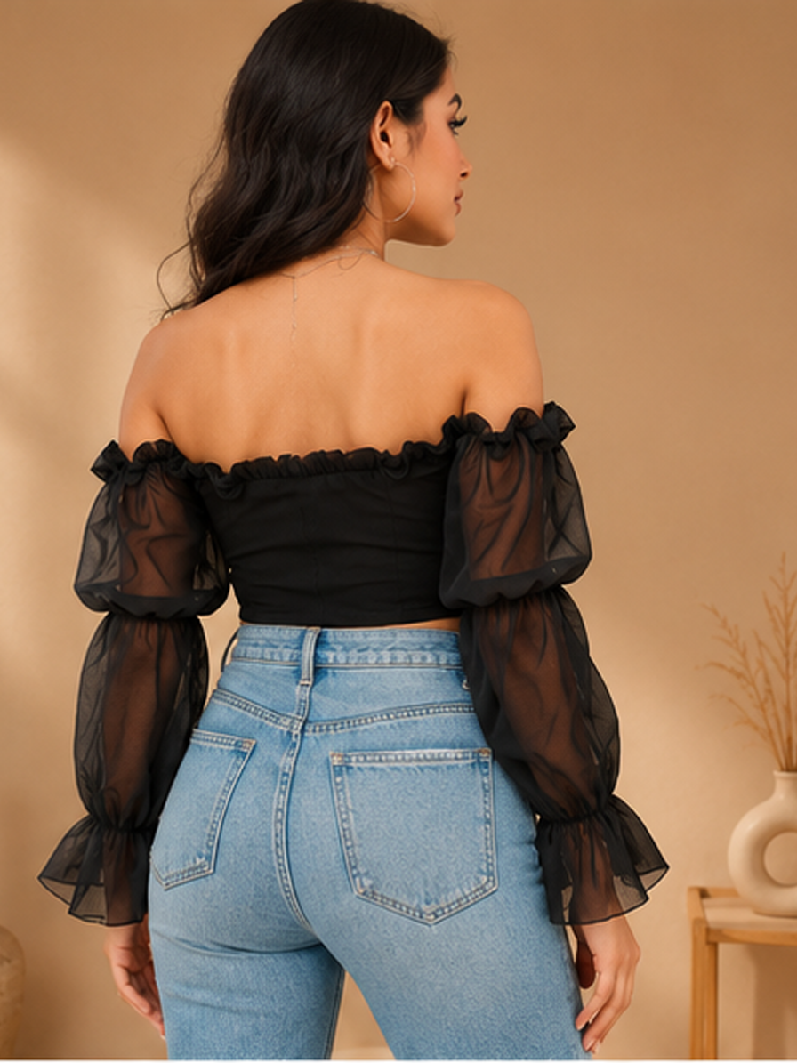 Off-Shoulder Crop Top