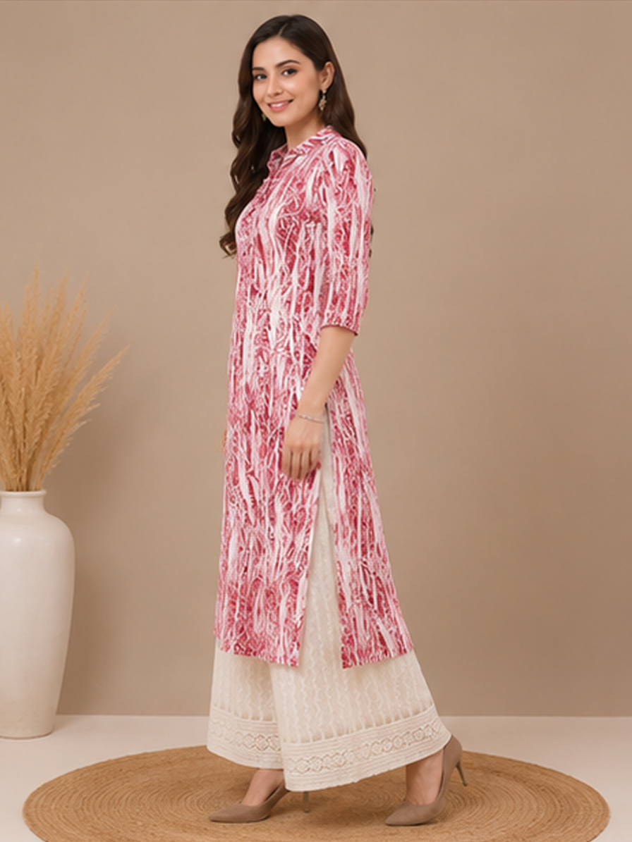 Tie-Dye Straight Kurti