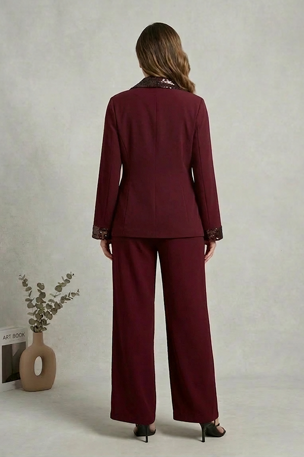 Sequins Collar Co-ord Set