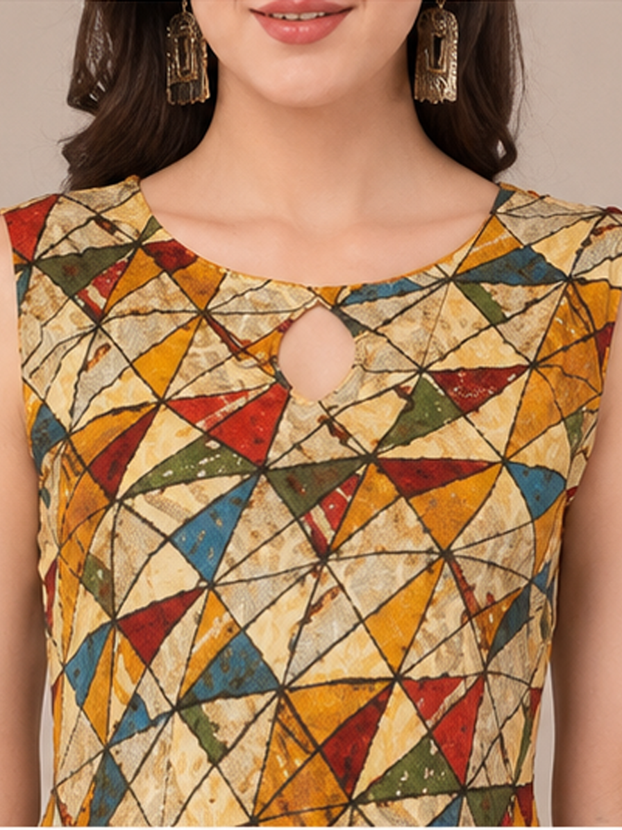 Geometric Asymmetrical Kurti