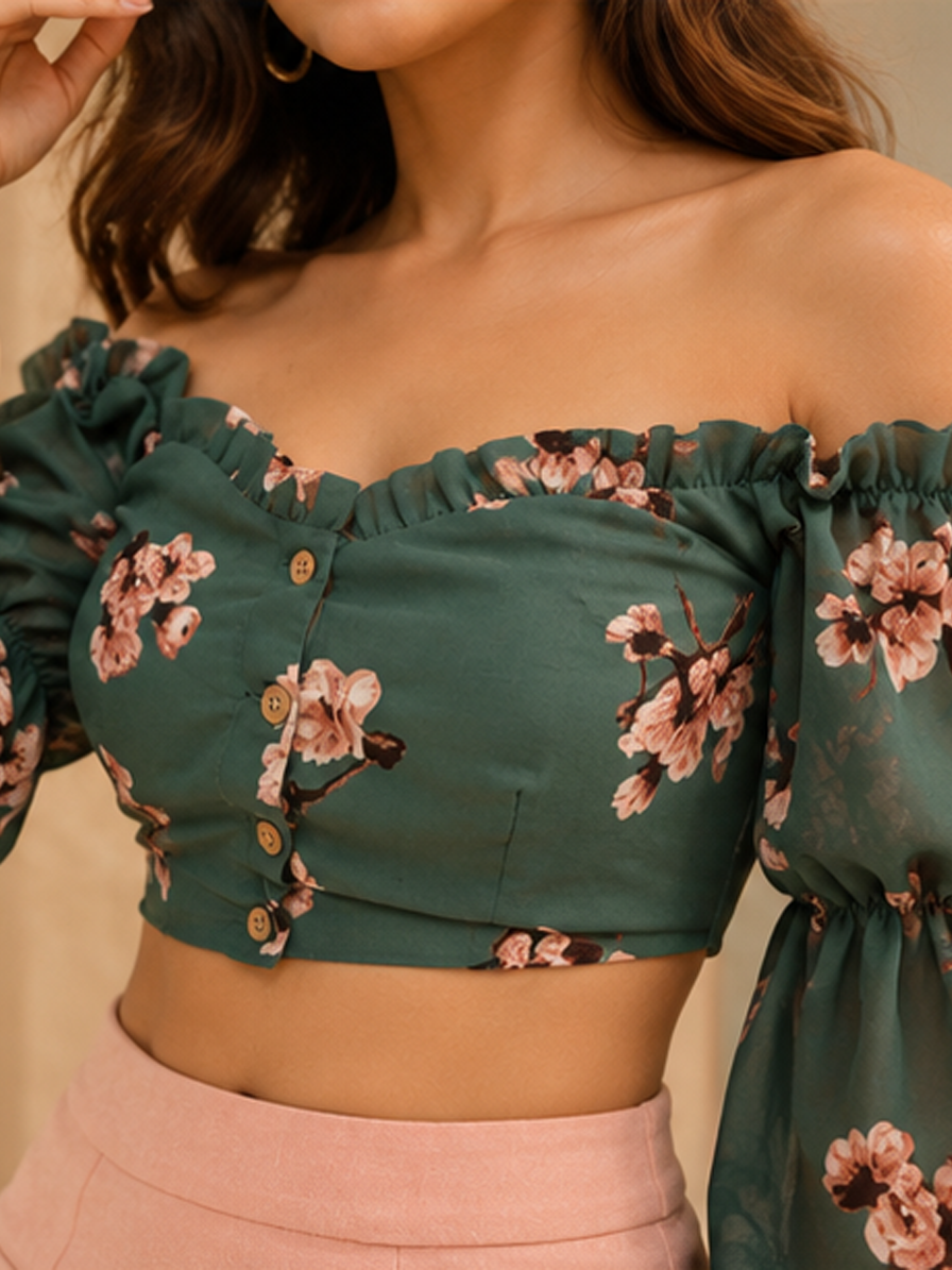 Off-Shoulder Crop Top