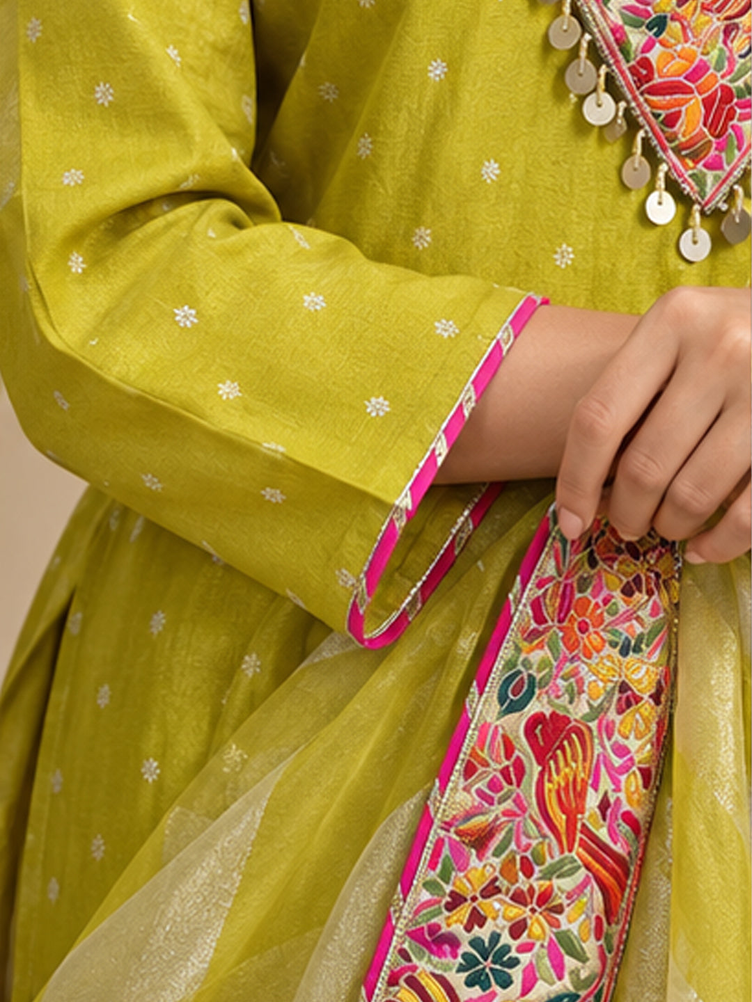 Yellow Tissue Suit Set