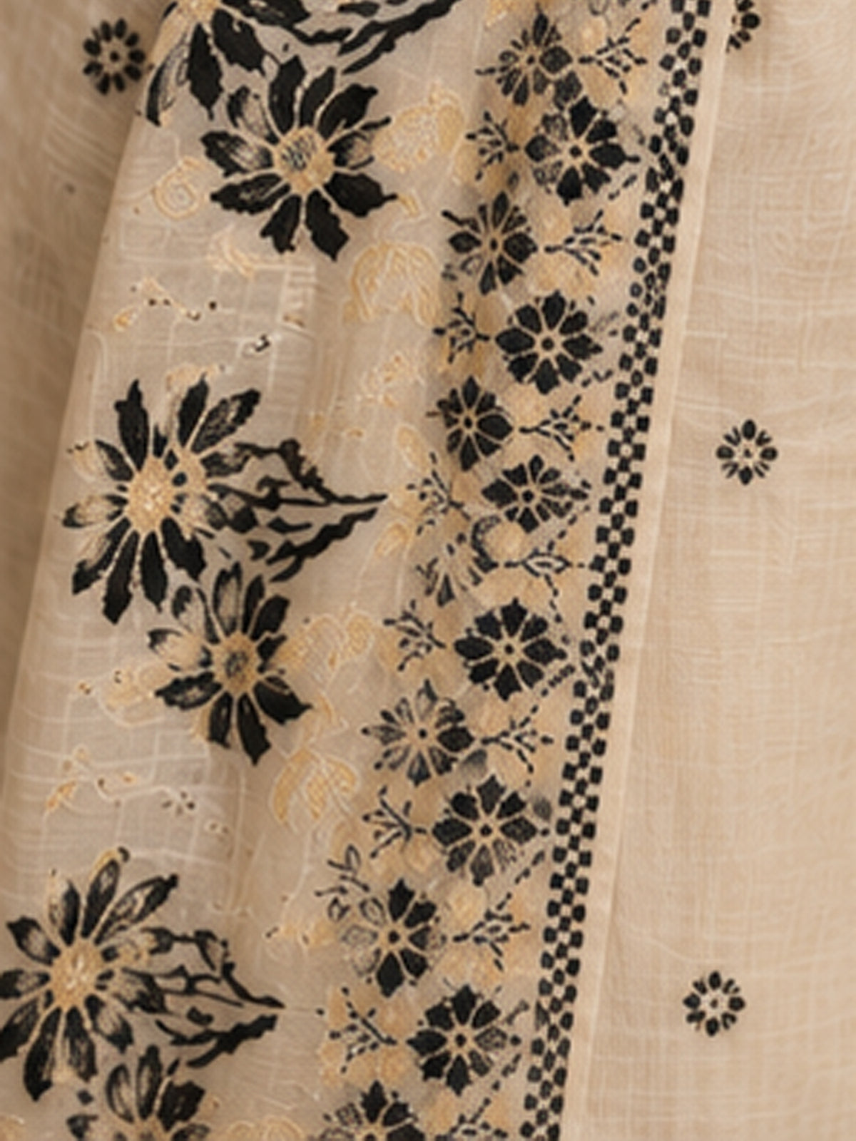 Chanderi Cotton Embroidered Kurta set