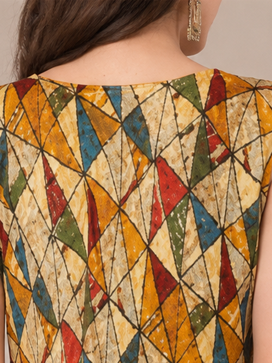 Geometric Asymmetrical Kurti