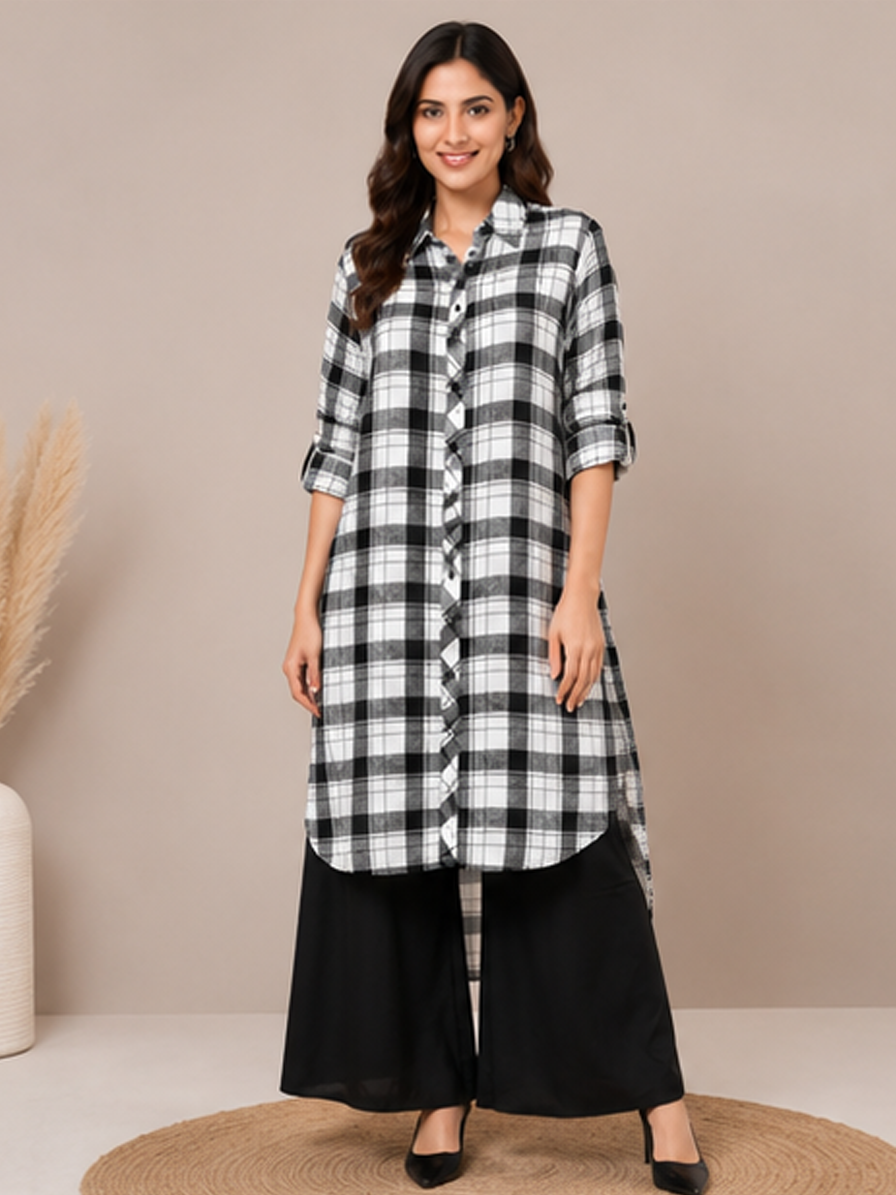 Black & White Checks Kurti