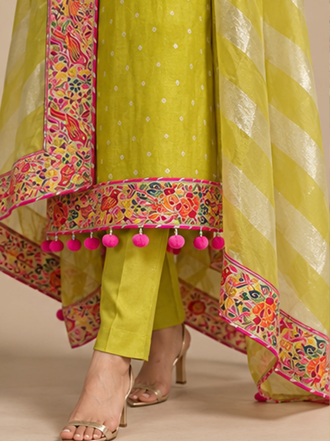 Yellow Tissue Suit Set