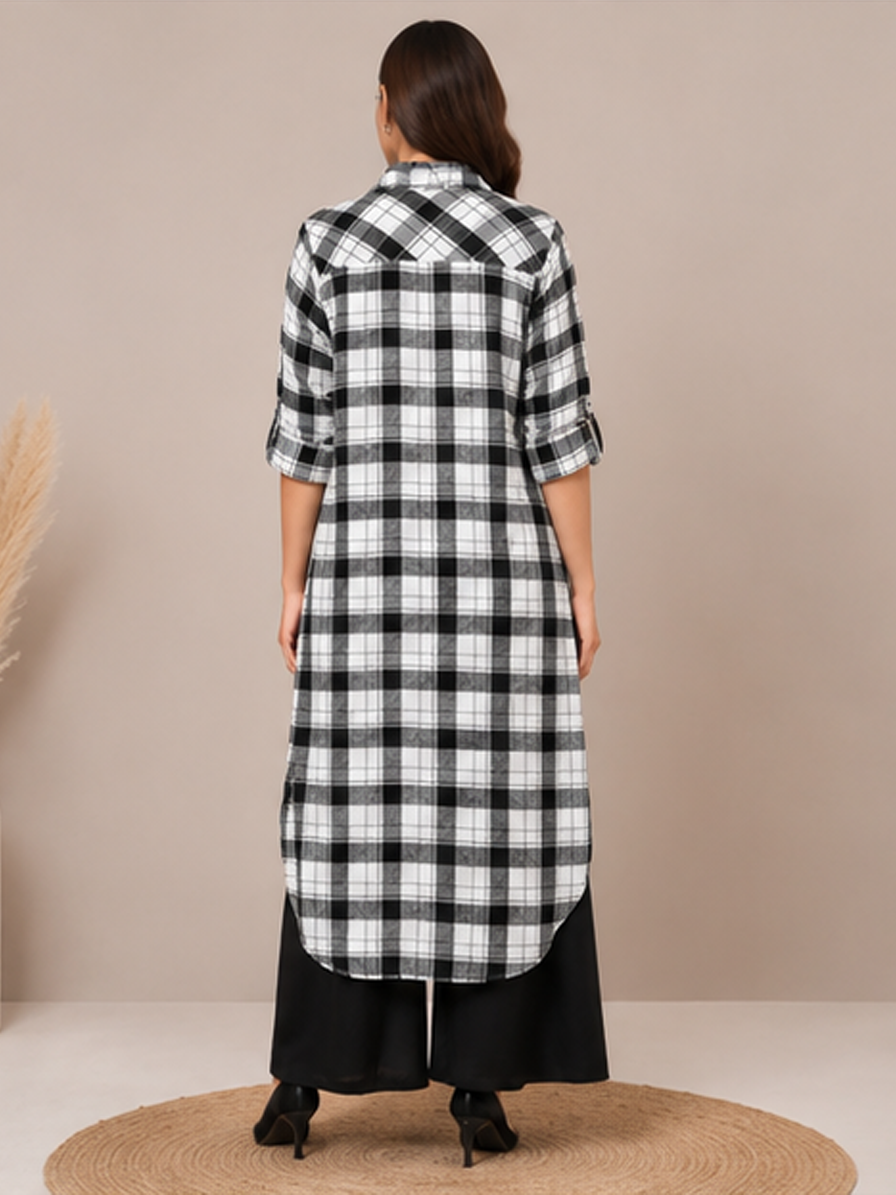 Black & White Checks Kurti