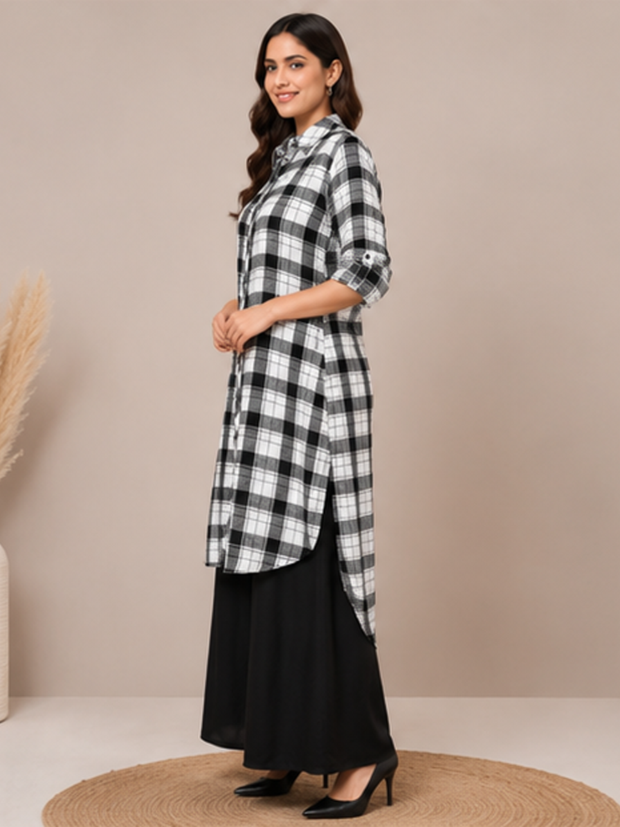 Black & White Checks Kurti