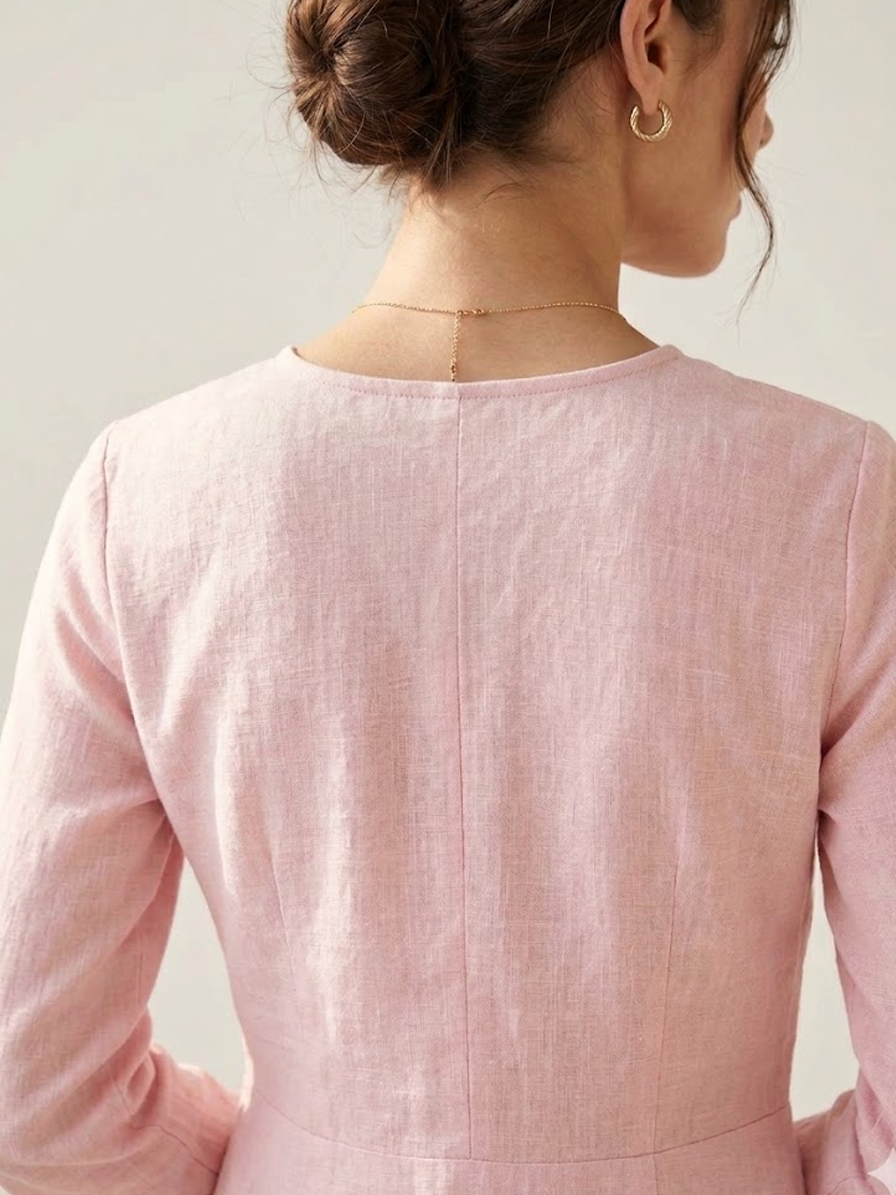Pink Floral Peplum Top